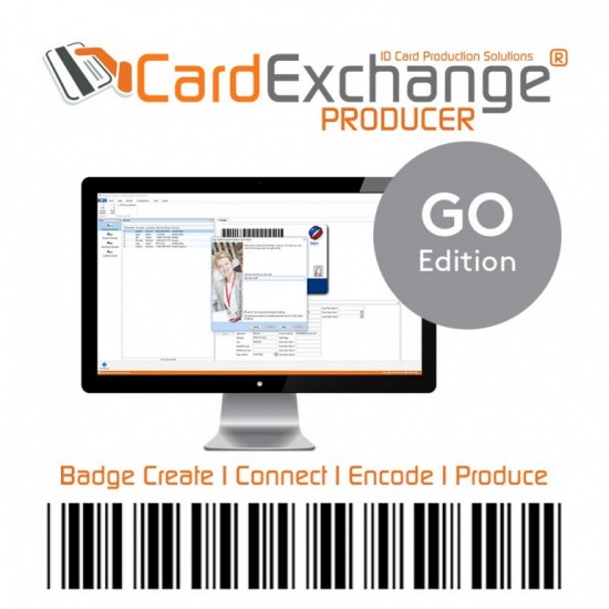HiTi CS200e Single Sided Access Control ID Card Printer Bundle 
