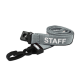 Pre-Printed Staff Lanyards with Plastic J Clip (Pack of 100)