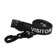 Pre-Printed Visitor Lanyards with Plastic J Clip (Pack of 100)