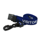 Pre-Printed Visitor Lanyards with Plastic J Clip (Pack of 100)