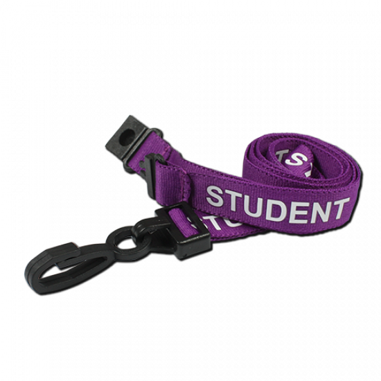 Pre-Printed Student Lanyards with Plastic J Clip (Pack of 100)