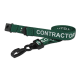 Pre-Printed Contractor Lanyards with Plastic J Clip (Pack of 100)