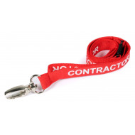 Pre-Printed Contractor Lanyards with Metal Lobster Clip (Pack of 100) Pre-Printed Contractor Lanyards with Metal Lobster Clip (Pack of 100)