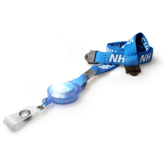 Pre-Printed NHS Staff Lanyard with Reel - Double Breakaway (Pack of 100)