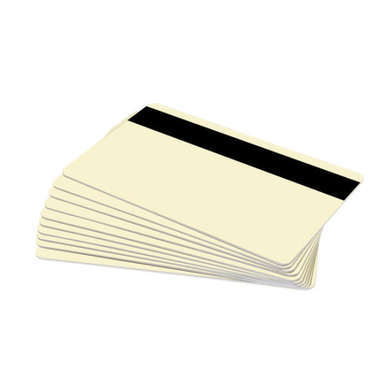 High Grade Pre-Printed PVC Cards with Hi-Co 2,750oe Magstripe, 760 Micron (Pack of 100) - Choose Your Colour