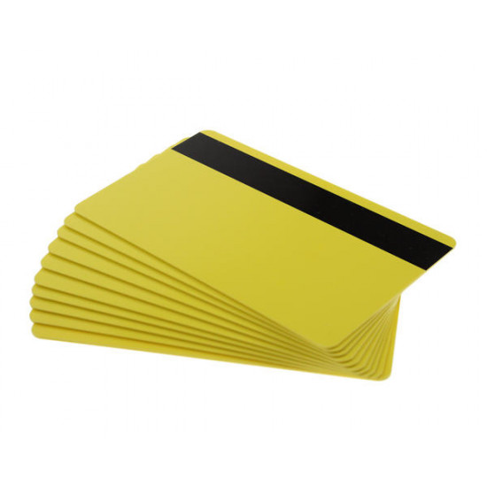 High Grade Pre-Printed PVC Cards with Hi-Co 2,750oe Magstripe, 760 Micron (Pack of 100) - Choose Your Colour