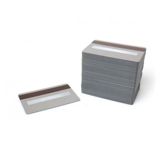 High Grade Pre-Printed PVC Cards with Hi-Co 2,750oe Magstripe & Signature Panel, 760 Micron (Pack of 100) - Choose Your Colour