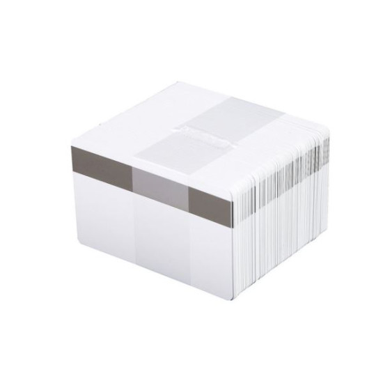 Fotodek White 760 Micron PVC Cards with 2750oe Hi-Co Magnetic Stripe - Pack of 100