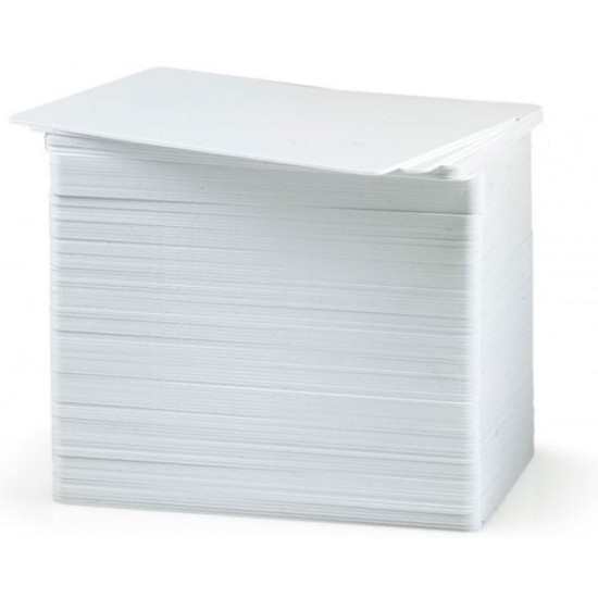 Zebra Premier 30 mil PVC Blank White Cards - Pack of 500