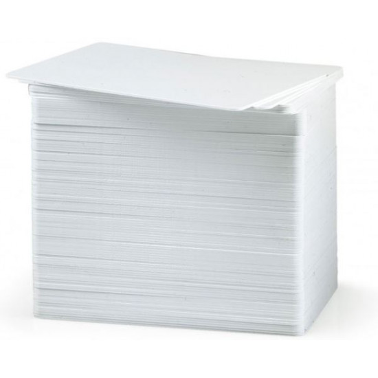 Zebra Premier 30 mil PVC Blank White Cards - Pack of 500