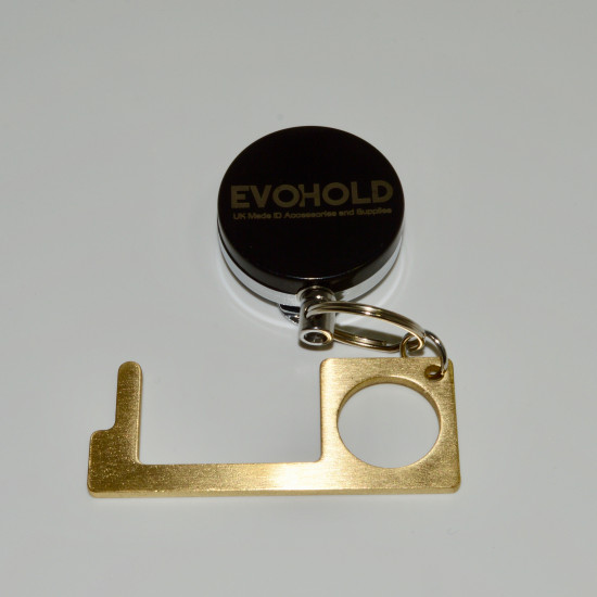 Evohold Antimicrobial Door Opener with connecting Badge Reels (Pack of 100)