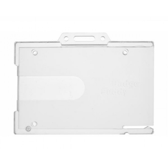 Badge Buddy Clear Enclosed ID Card Holders - Horizontal (Pack of 100)