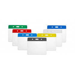 Clear Flexible Vinyl Wallet Coloured Top  (91mm x 65mm) (Pack of 100)